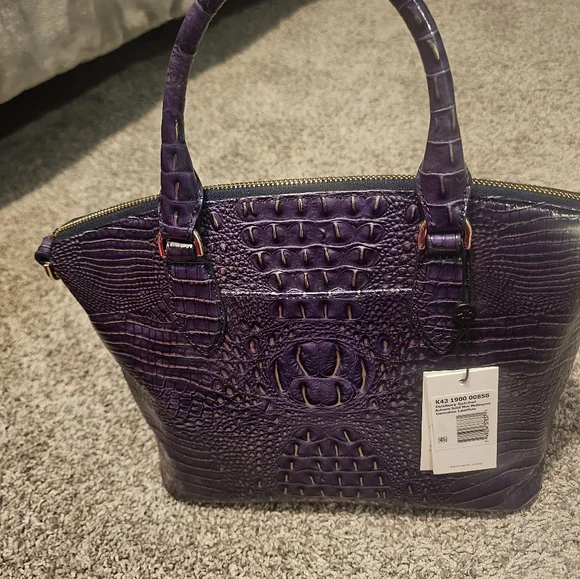 BRAHMIN- Duxbury Satchel Autumn Solid Mini Melbourne- Genuine Leather - Picture 12 of 13